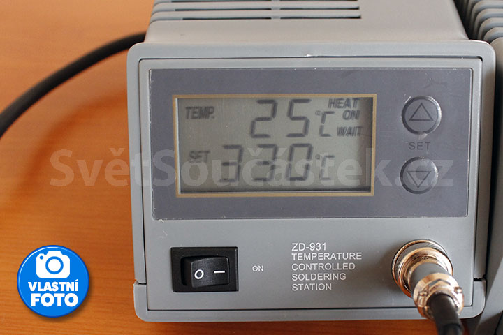 Regulace teploty u pájecí stanice ZD-931