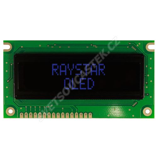 Alfanumerický OLED displej Raystar REC001602EBPP5N00000