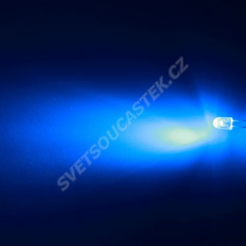 LED oválná 5,2x3,8mm modrá 4000mcd/(70/40°) transparentní Hebei 774LB7T-S