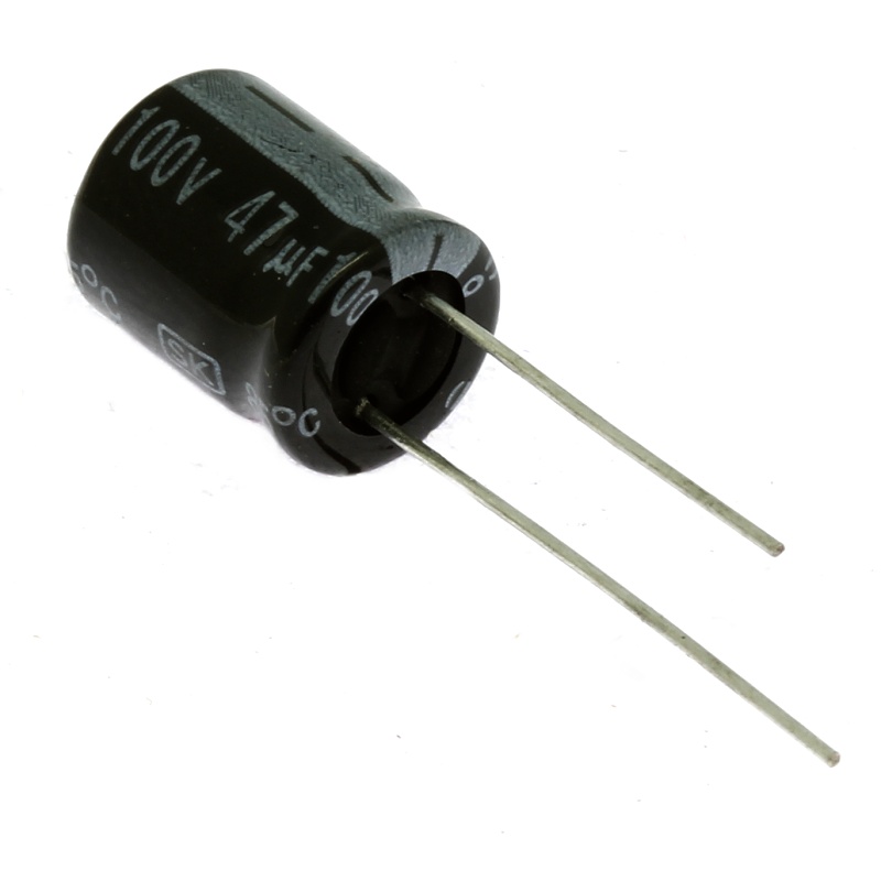 Levně Elektrolytický kondenzátor radiální e 47uf/100v 10x13 rm5 85°c jamicon skr470m2ag13m