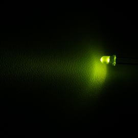 LED 3mm zelená 45mcd/30° difúzní Optosupply OSG8LW3134A