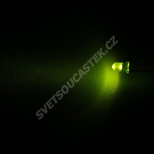 LED 3mm zelená 110mcd/30° difúzní Wenrun LAG30240