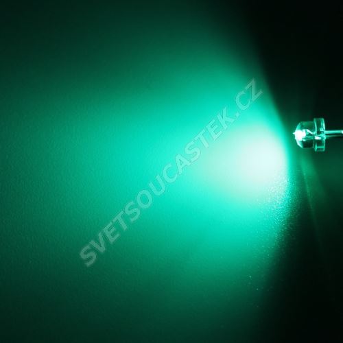 LED 4,8mm zelená 390mcd/170° čirá Hebei 412PG0C