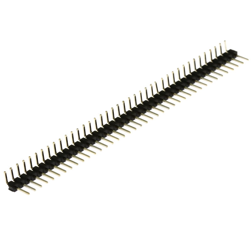 Levně Lámací kolíková lišta jednořadá 40 pinů rm2.54mm pozlacená úhlová 90° xinya 112-a-s r 40g3