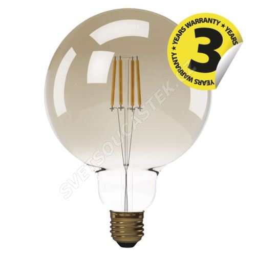 LED žárovka Vintage G125 4W/360° teplá bílá E27/230V Emos Z74303