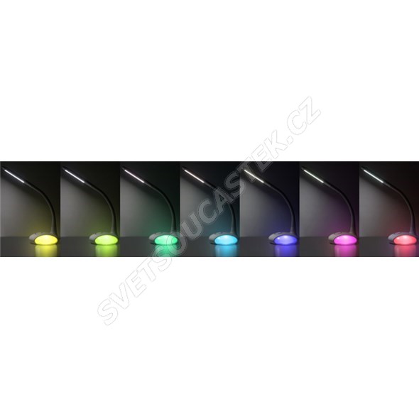 Stolní LED lampa 5W s RGB světelným efektem bílá Q8