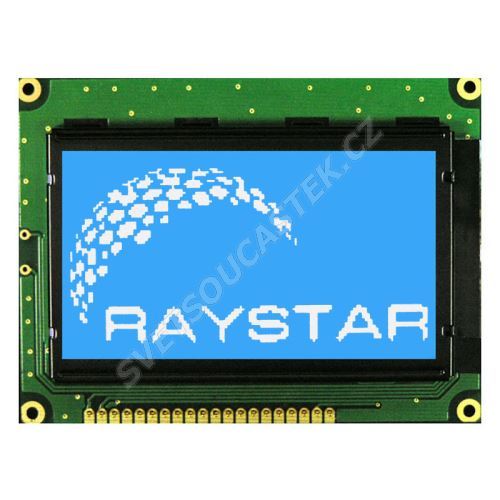 Grafický LCD displej Raystar RG12864A-BIW-V