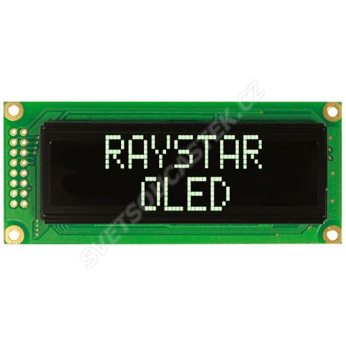 Alfanumerický OLED displej Raystar REC001602CWPP5N00000