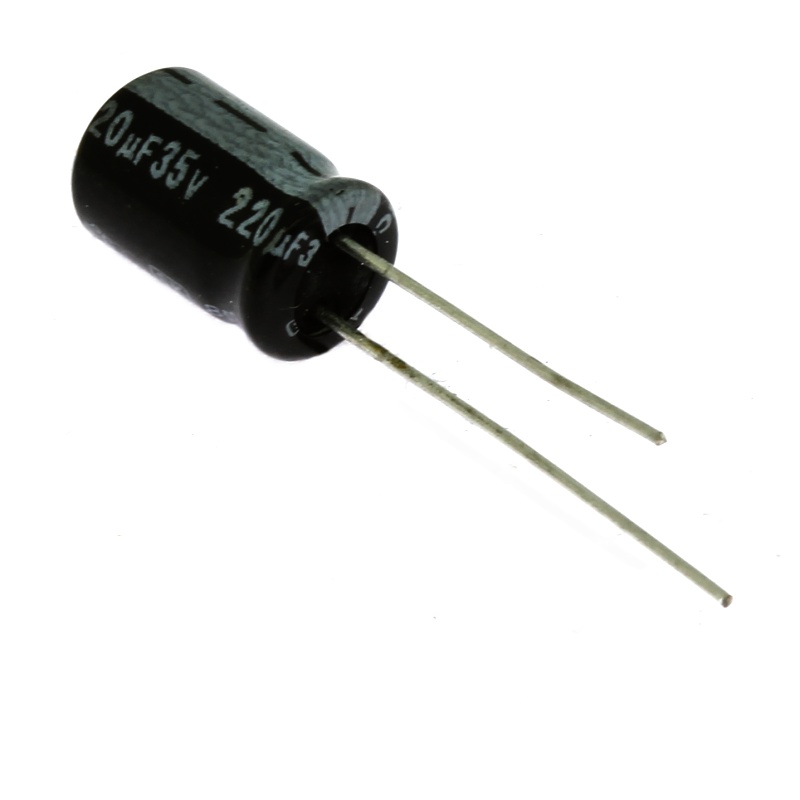 Levně Elektrolytický kondenzátor radiální e 220uf/35v 8x11 rm3.5 85°c jamicon skr221m1vf11m