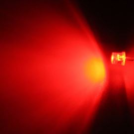 LED 5mm červená 550mcd/100° čirá Hebei 599HR3C