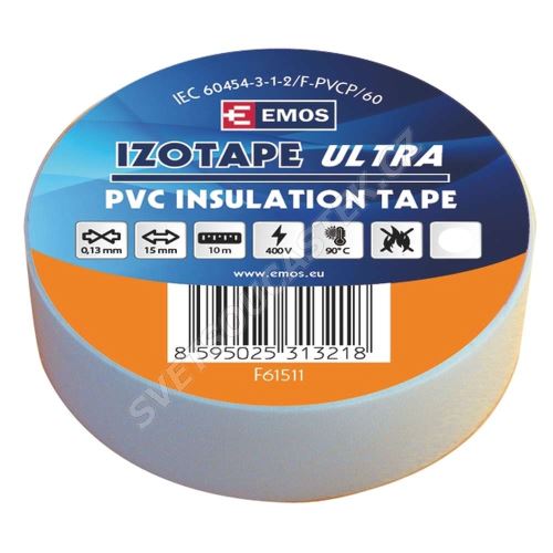 Izolačná páska PVC biela 15mm / 10m