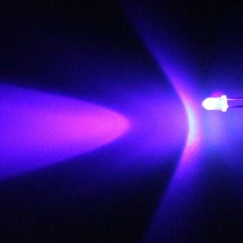 LED 3mm ultrafialová 4000uW/30° čirá Hebei 330MUV9C