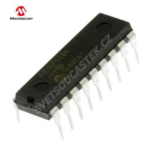 8-Bit MCU 3-5.5V 3.5kB Flash 20MHz DIP18 Microchip PIC16F628A-I/P