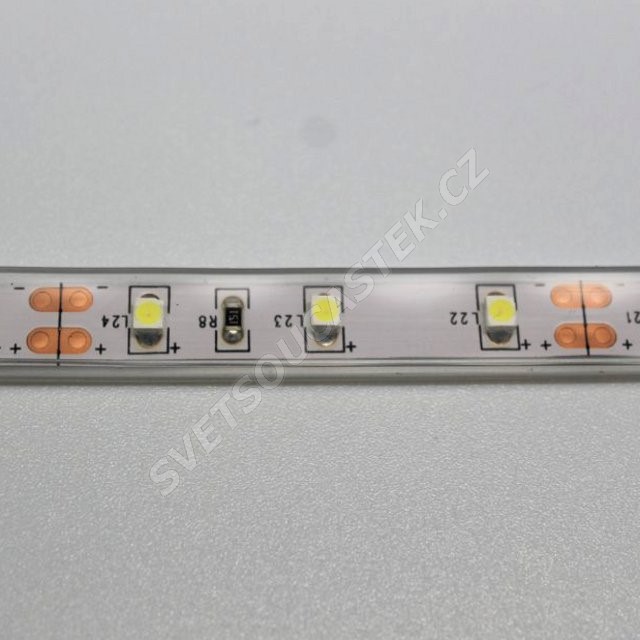 LED pásek studená bílá, SMD 3528, 60LED/m (balení 5m) - vodotěsný (silikon) STRF 3528-60-CW-IP66