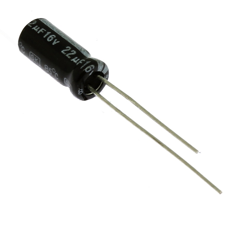 Levně Elektrolytický kondenzátor radiální e 22uf/16v 5x11 rm2 85°c jamicon skr220m1cd11m