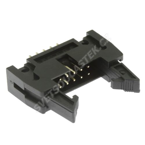 Konektor IDC pro ploché kabely 10 pinů (2x5) RM2.54mm do DPS přímý Xinya 119-10 G S K