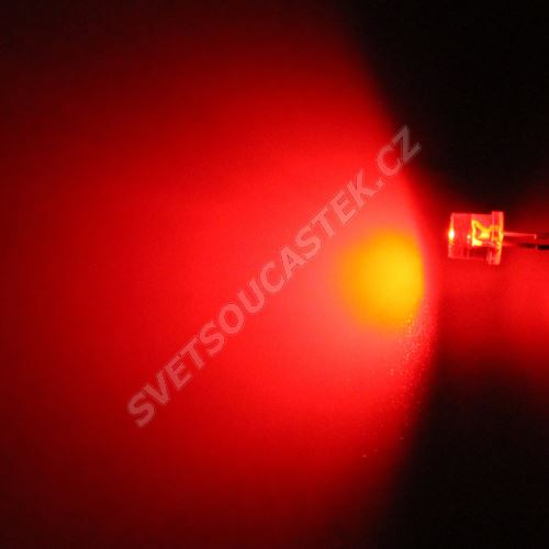 LED 5mm červená 770mcd/100° čirá Hebei 599MR2C