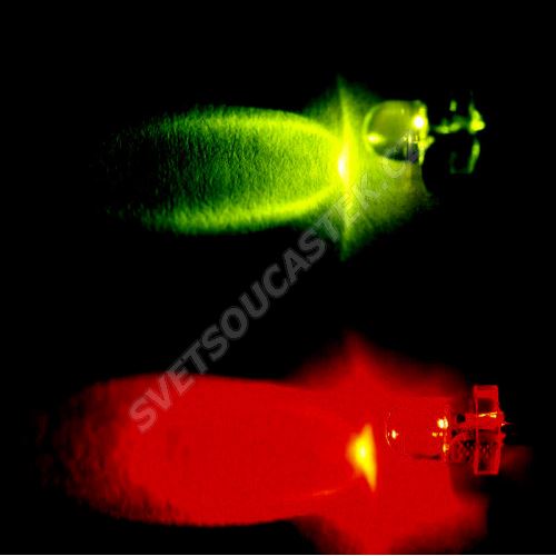 LED 3mm červeno-zelená 750/750mcd/60° čirá Optosupply OSRG3131A2