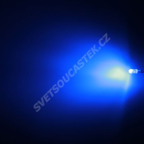 LED oválná 3,9x3,1mm modrá 1100mcd/(110/50°) difúzní Hebei 3751LB7D-SB
