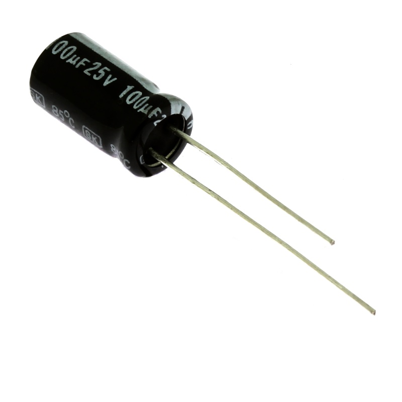 Levně Elektrolytický kondenzátor radiální e 100uf/25v 6.3x11 rm2.5 85°c jamicon skr101m1ee11m