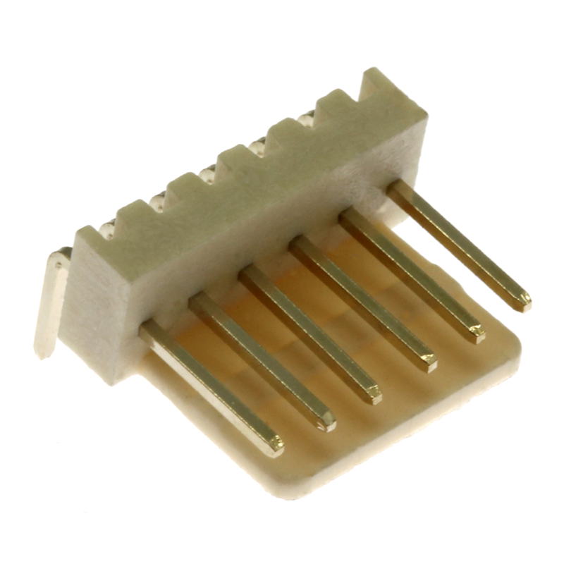 Levně Konektor se zámkem 6 pinů (1x6) do dps rm2.54mm úhlový 90° pozlacený xinya 137-06 r g
