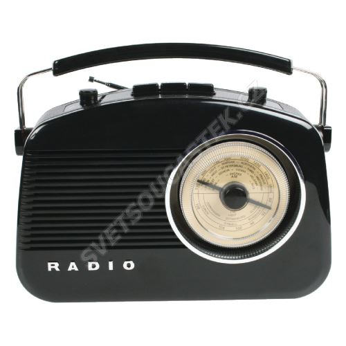 Retro rádio přenosné AM/FM černé König HAV-TR710BL