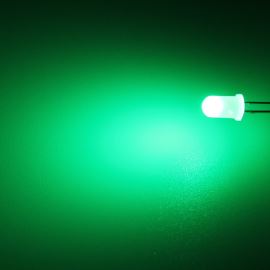 LED 5mm zelená 2000mcd/70° difúzní Hebei 560PG2D