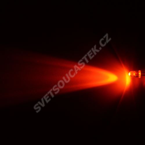 LED 5mm oranžová 4000mcd/30° čirá Hebei 530Mo0C