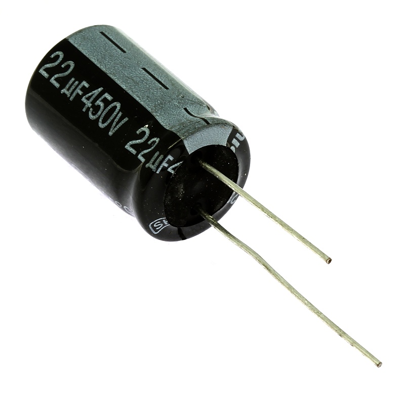 Levně Elektrolytický kondenzátor radiální e 22uf/450v 16x25 rm7.5 85°c jamicon skr220m2wk25m