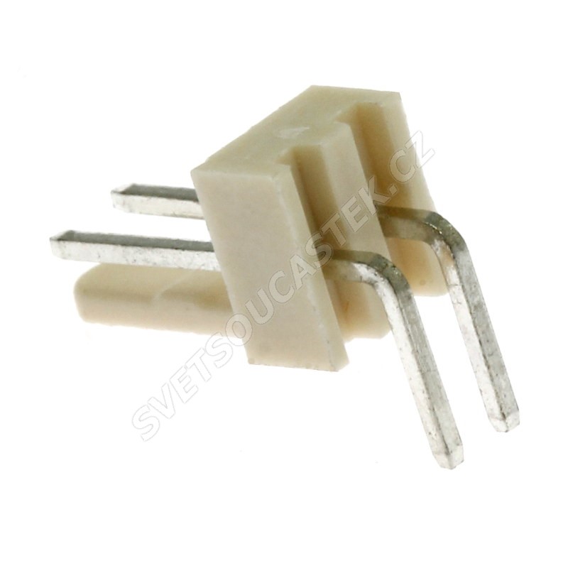Konektor se zámkem 2 piny (1x2) do DPS RM2.54mm úhlový 90° pozlacený Xinya 137-02 R G