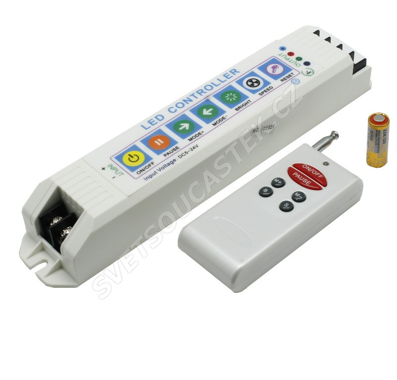 Regulátor RGB LED pásků s RF dálkovým ovládáním Hebei RGB Controller-303