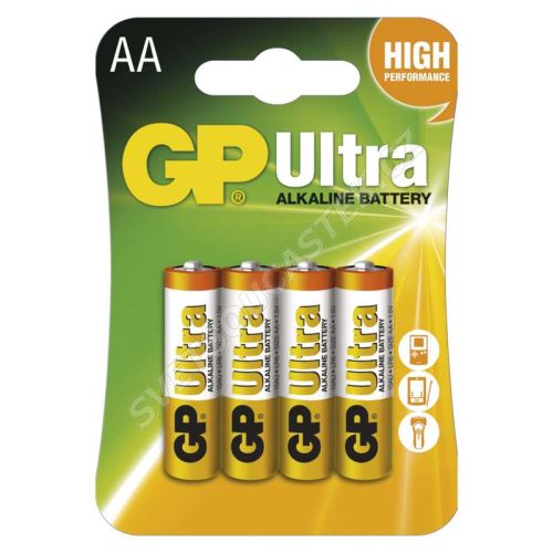Alkalická batéria GP Ultra LR6 (AA), 4 ks v blistri