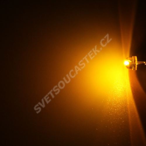 LED 4,8mm žlutá 200mcd/170° čirá Hebei 412MY8C