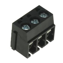 Šroubovací svorkovnice do DPS 3 kontakty 16A/250V RM5.0mm černá barva XY305A(5.0) 3P