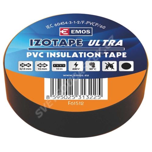 Izolační páska PVC černá 15mm/10m