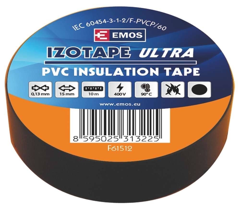 Emos Izolační páska PVC černá 15mm/10m