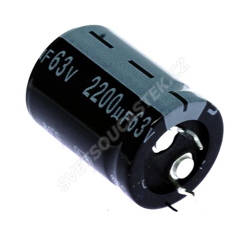 Elektrolytický kondenzátor Snap-in E 2200uF/63V 22x30 RM10 85°C Jamicon LPW222M1JN30M
