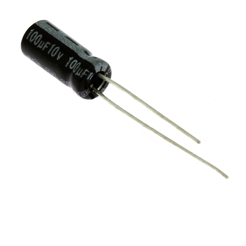 Levně Elektrolytický kondenzátor radiální e 100uf/10v 5x11 rm2 85°c jamicon skr101m1ad11m