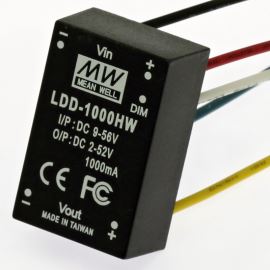 DC/DC LED driver s drátovými vývody (2-52V/1000mA) Mean Well LDD-1000HW