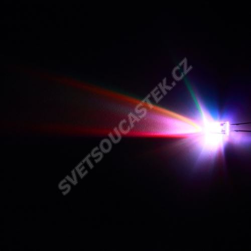 LED 5mm RGB rychle měnící barvu 1500mcd/15° čirá 2 vývody Hebei 5XRGB-F2-F