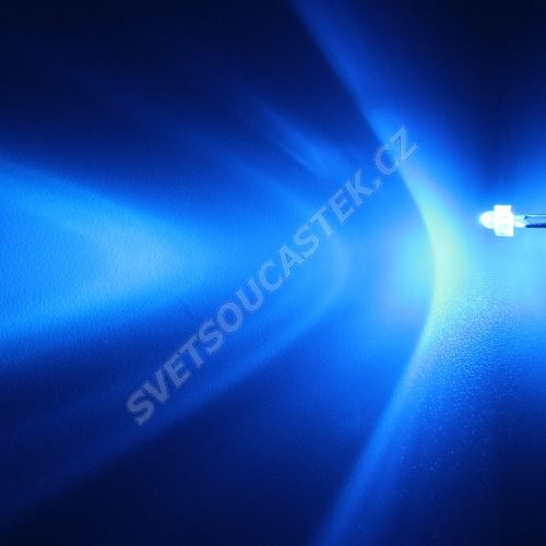 LED 1,8mm modrá 2100mcd/30° čirá Hebei 130LB7C