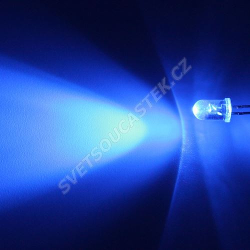 LED 5mm modrá 2130mcd/30° čirá Hebei 530LB5C
