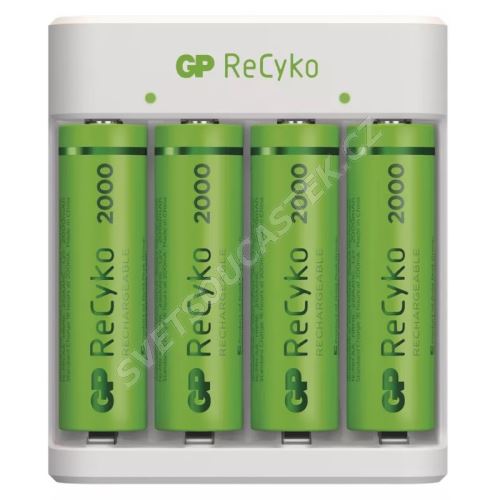 Inteligentná nabíjačka batérií GP Eco E411 + 4× AA ReCyko 2000