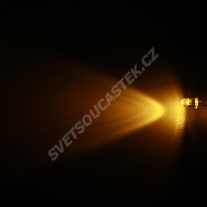 LED 5mm žlutá 3000mcd/65° čirá Hebei 560PY9C