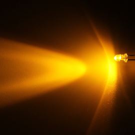 LED 3mm žlutá 3000mcd/30° čirá Hebei 330MY8C