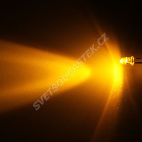 LED 3mm žlutá 3000mcd/30° čirá Hebei 330MY8C