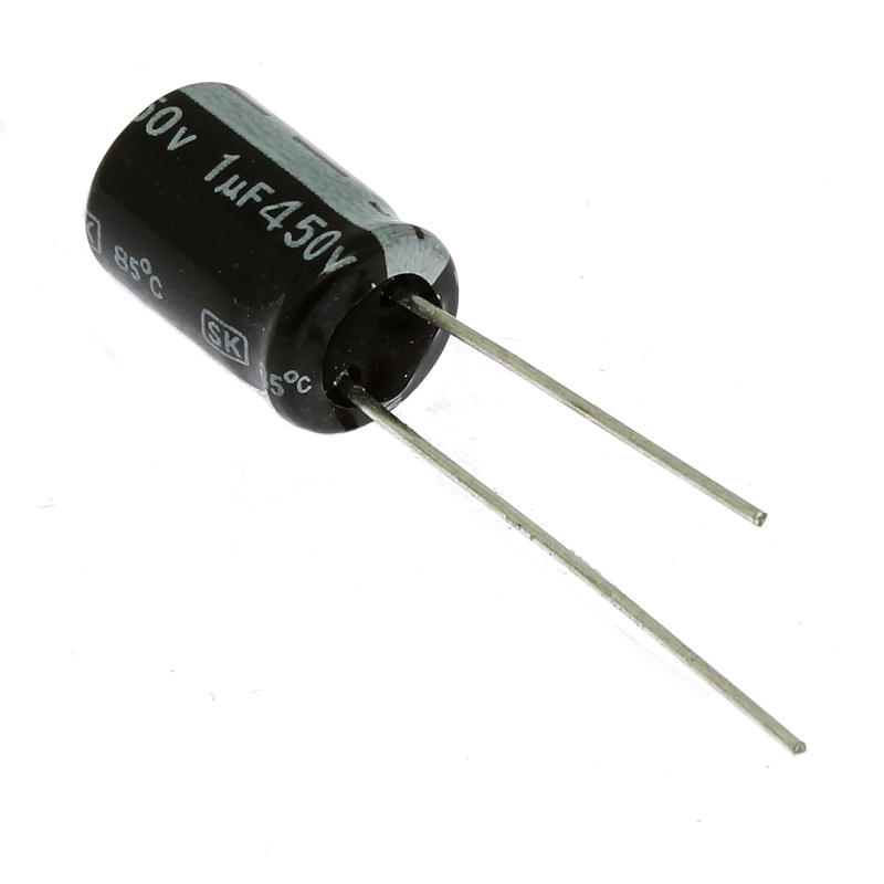 Levně Elektrolytický kondenzátor radiální e 1uf/450v 8x11.5 rm3.5 85°c jamicon skr010m2wfbbm