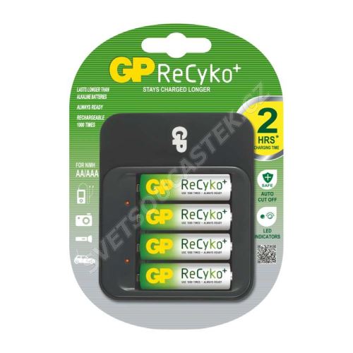 Inteligentní nabíječka baterií GP PB550 + 4AA ReCyko