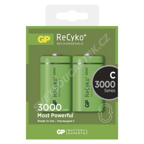 Nabíjecí baterie GP ReCyko+ 3000 HR14 (C), 2 ks v blistru