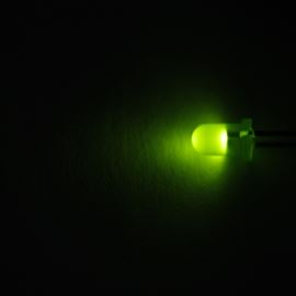 LED dioda 3mm zelená 3.5mcd/35° difúzní 2mA BrightLed BL-B2141-L